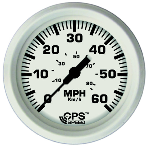 Faria 33147 Dress White 4" Gauge - 60 MPH GPS Speedometer
