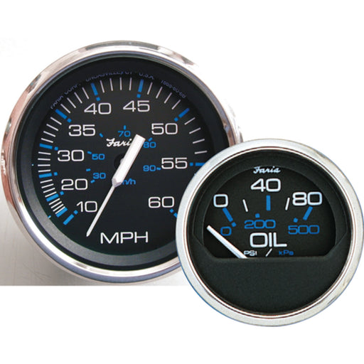 Faria Chesapeake SS Black 2" Gauge - Water Temperature Gauge (100-250F)