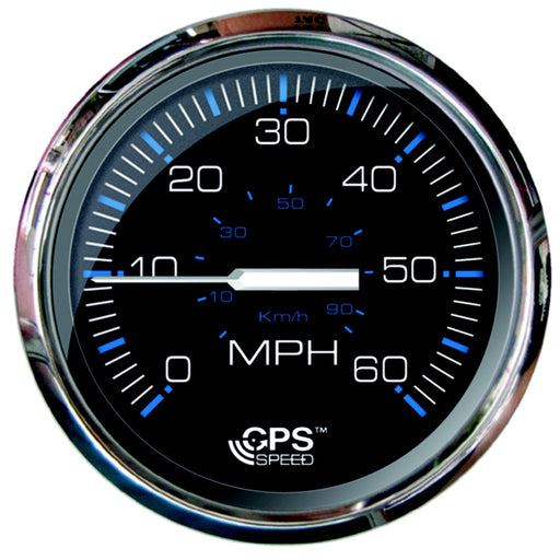 Faria 33749 Chesapeake SS Black 4" Gauge - 60 MPH GPS Speedometer