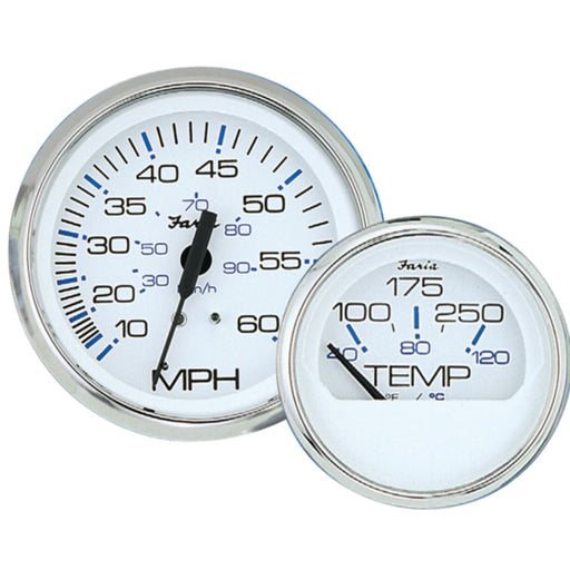 Faria Chesapeake SS White 4" Gauge - Tachometer, 6000 gas inboard & I/O engines