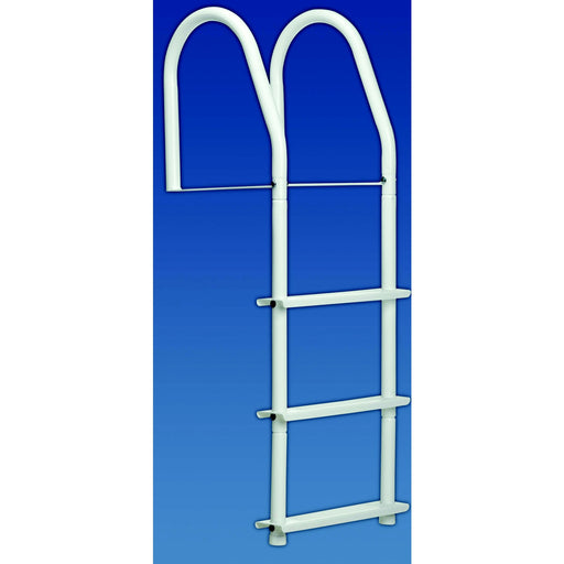 Dock Edge DE2104F Bright White Howell Galvalume Fixed Dock Ladder With Hardware