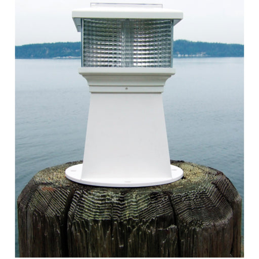 Dock Edge Solar Rechargeable Piling Light With Replaceable Battery