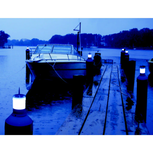 Dock Edge DE96268F Solar Rechargeable Piling CapLite With 6 Preinstalled LED Colors