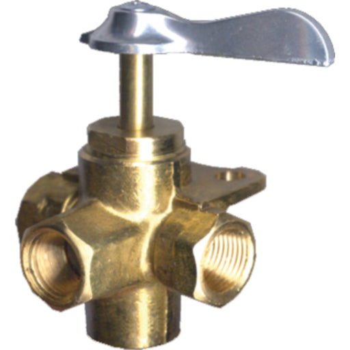 Fairview 2102C 4-Way Shut-Off Valve, 3/8"
