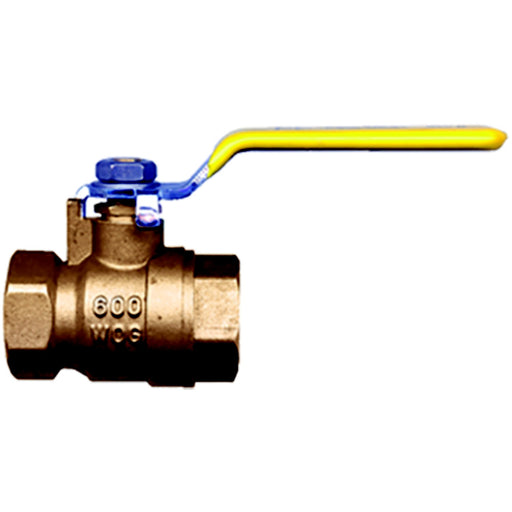 Fairview BVB38 Cast Brass Full-Flow Ball Valve, 1-1/2" IPS