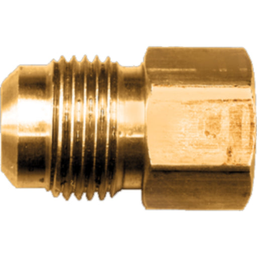 Fairview 466B Brass Flare Female Pipe Connector, 3/8" Tube OD. x 1/4" Pipe