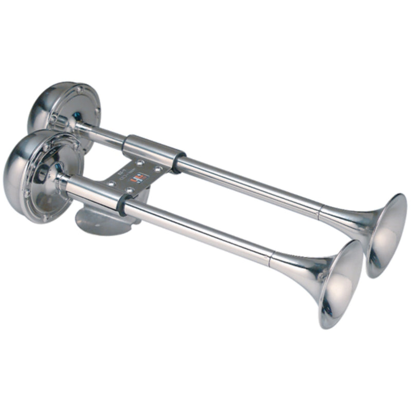 Marinco Compact Dual Trumpet Electric Horn 12V Stainless Steel