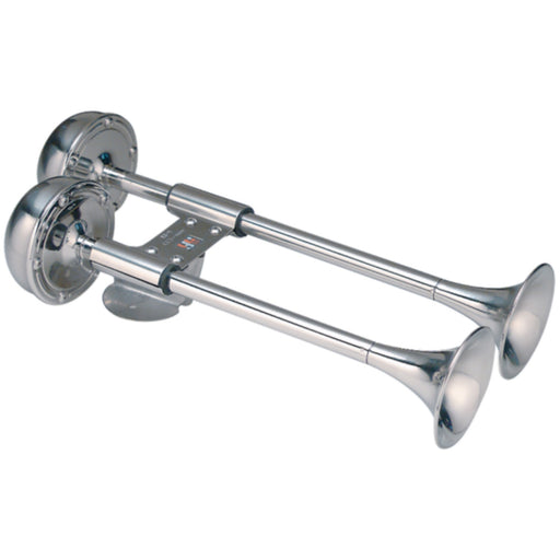 Marinco Compact Dual Trumpet Electric Horn 12V Stainless Steel