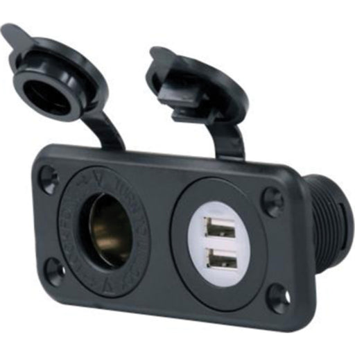 Marinco 12VCOMBO SeaLink Deluxe Dual USB Charger and 12V Receptacle