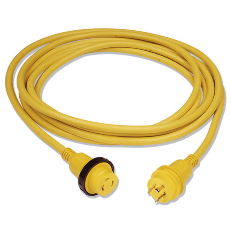 Marinco 199117 30A/125V Powercord Plus® ShorePower Cordset w/LED, 25' Yellow