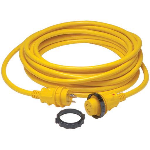 Marinco 199119 30A/125V Powercord Plus® ShorePower Cordset w/LED, 50' Yellow