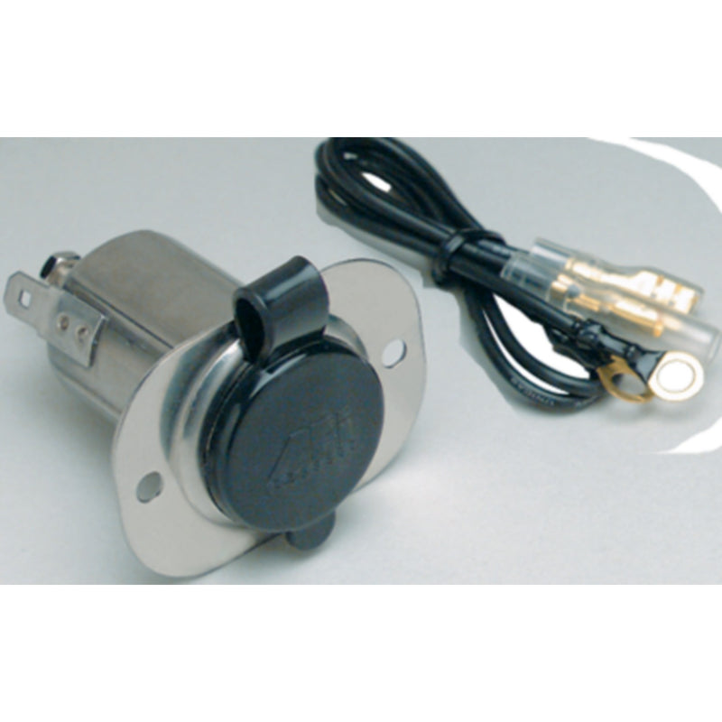 Marinco 12V Stainless Steel Receptacle With Protective Cap