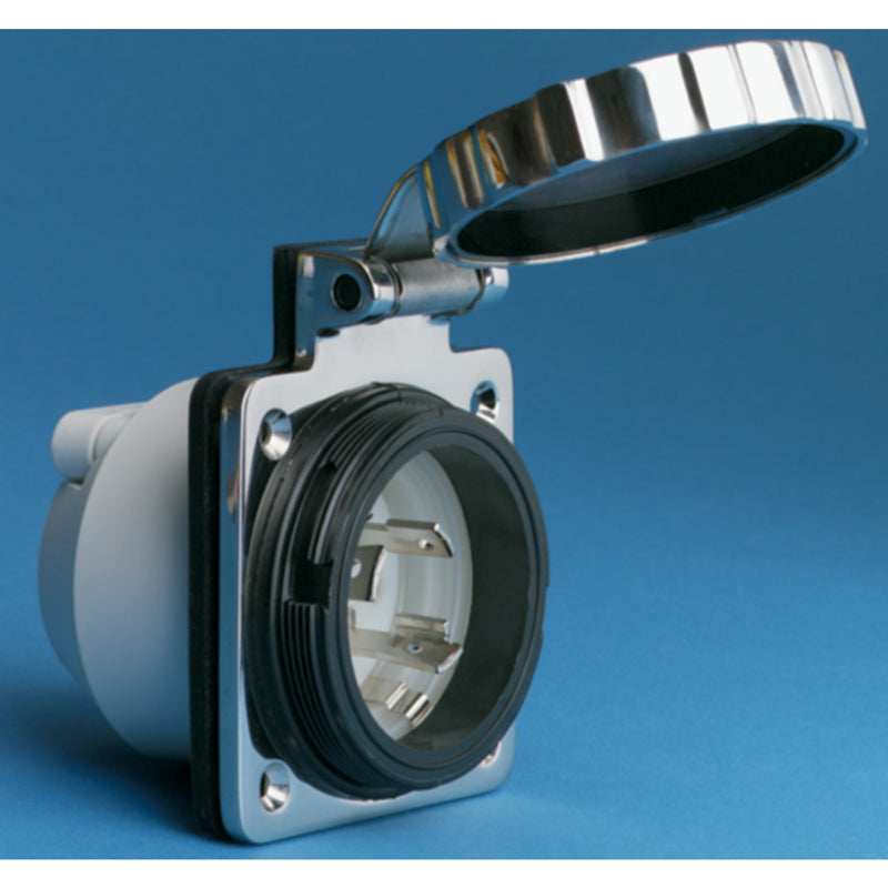 Marinco 30A/125V Stainless Steel Power Inlet
