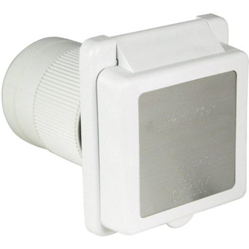 Marinco 50 Amp 125V Power Inlet With Stainless Steel Trim
