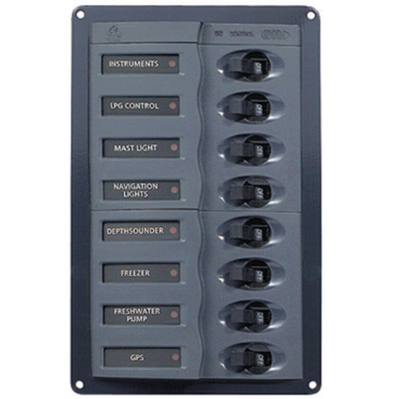 Marinco 901V DC Circuit Breaker 8-Way Vertical Panel