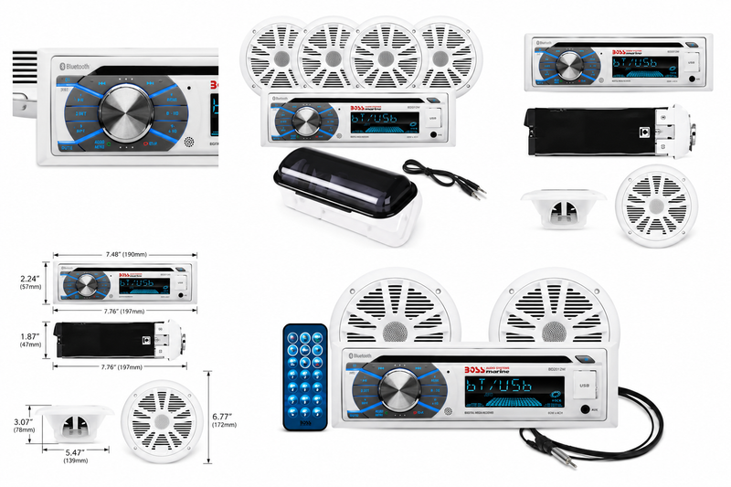 Boss MCK508WB6 CD/USB/SD, MP3, WMA, FM/AM Player/Bluetooth w/6.5" Speakers