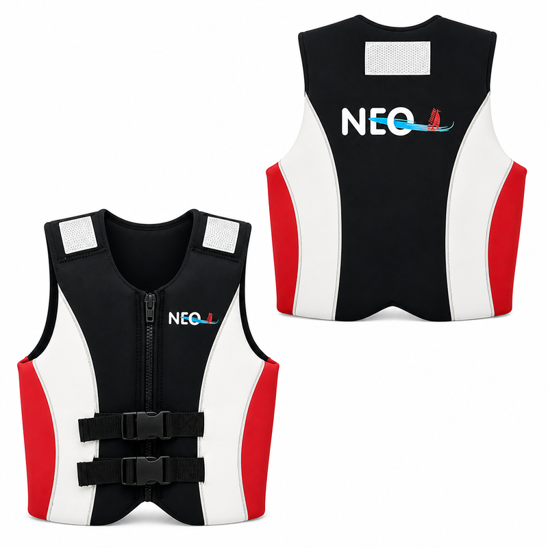 LALIZAS Neo Buoyancy Aid 50N | Adult 40–50kg | 71069 | Neoprene White/Red/Black