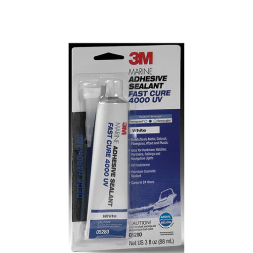 3M 05280 4000UV Fast Cure Sealant, White, 3 oz. Tube