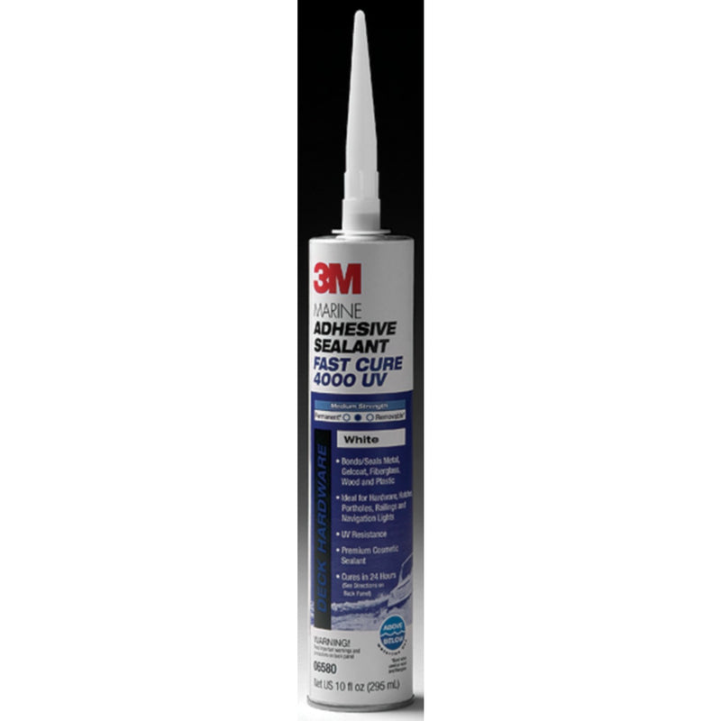 3M 06580 4000UV Fast Cure Sealant, White, 10 oz. Cartridge