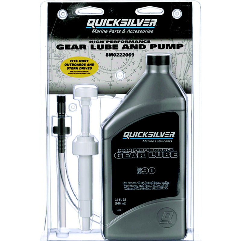 Quicksilver 92-8M0222069 High Performance SAE-90 Gear Lube and Pump