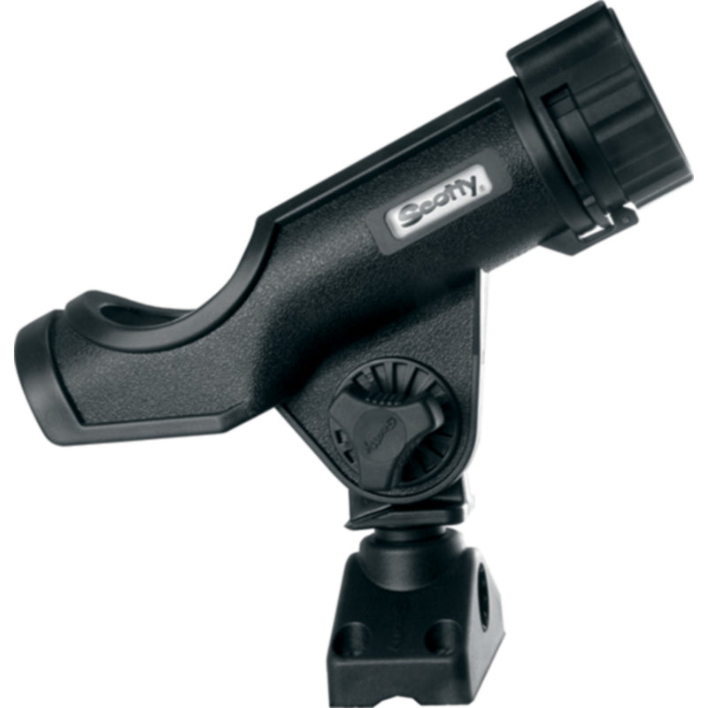 Scotty 230BK Powerlock Rod Holder w/#241 Side/Deck Mount, Black