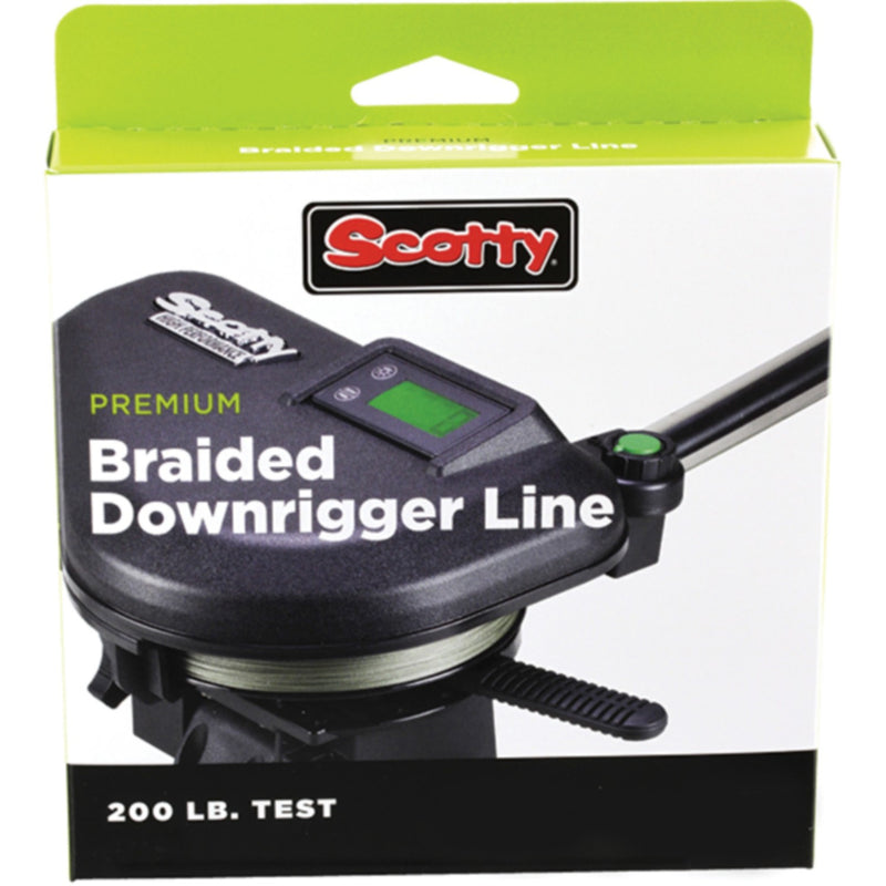 Scotty 2700K 200 lb. Premium Power Braid Downrigger Line, 200' Green, 6/case