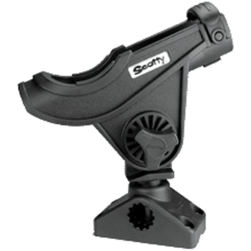 Scotty 280BK Bait Caster/Spinning Rod Holder w/ Side/Deck Mt., Black, 12/case