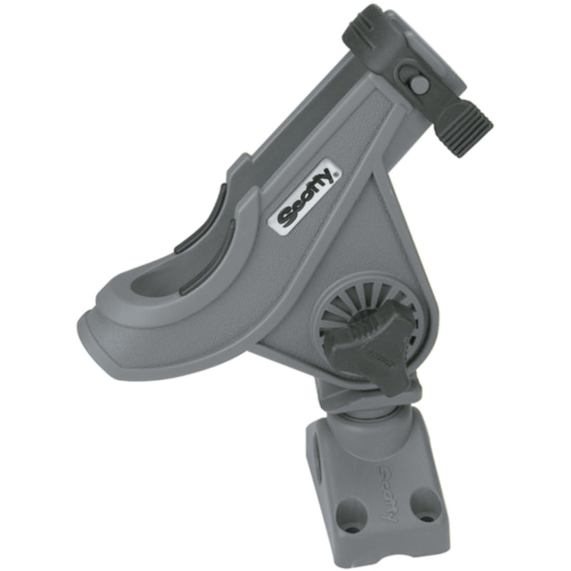 Scotty 280GR Bait Caster/Spinning Rod Holder w/ Side/Deck Mt., Gray, 12/case