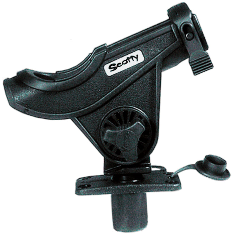 Scotty 281BK Bait Caster/Spinning Rod Holder w/ Flush Mt., Black, 12/case