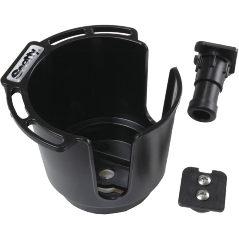 Scotty XXX Drink Holder w/Bulkhaed/Gunnel/Rod Holder Mt., Black, 12/case
