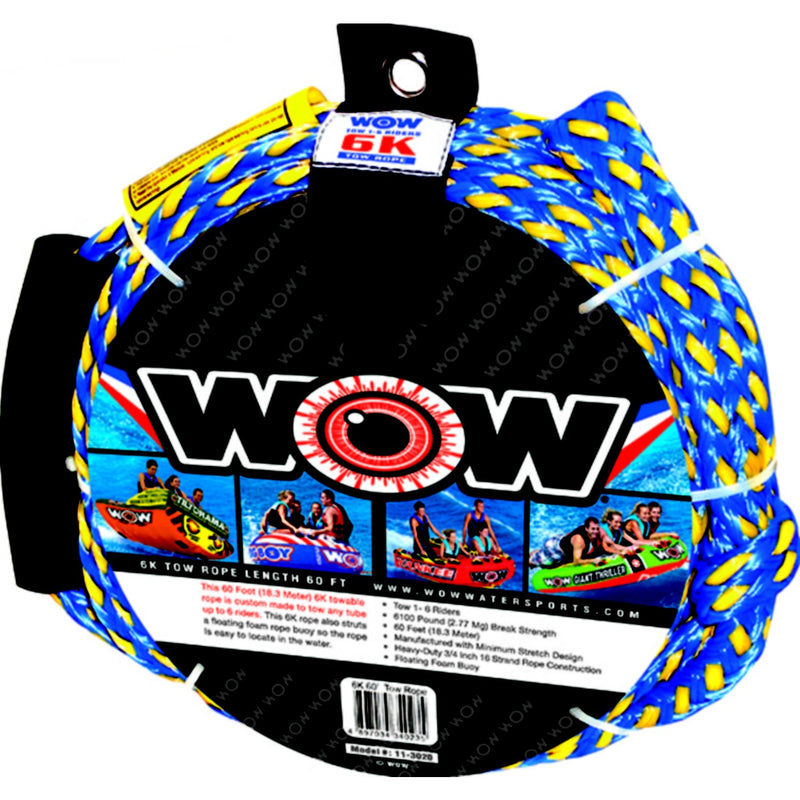 WOW Towable Tow Rope, 60', 6 Riders