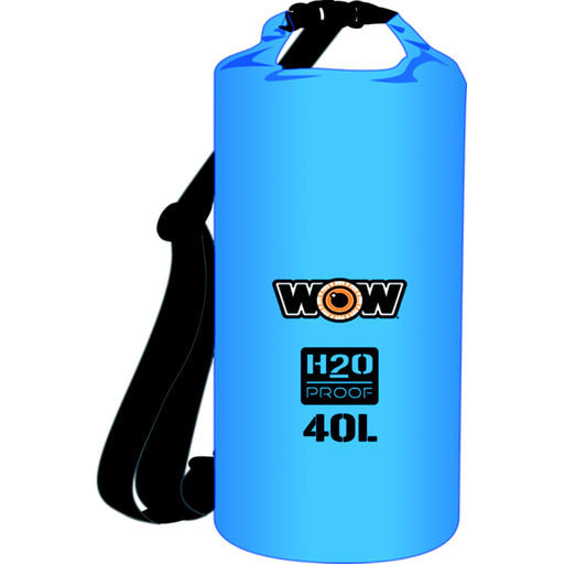 WOW H2O Proof Drybag w/Shoulder Strap, 40L Blue