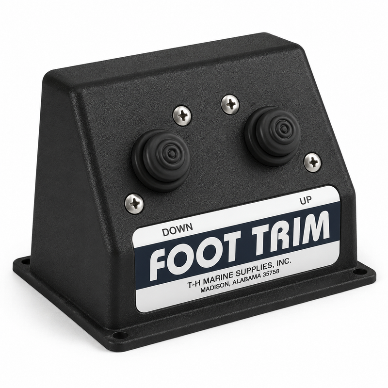 T-H Marine HT1DP Hot Trim Floor-Mounted Foot Trim Control – Pre-Wired, Under-Console Mount
