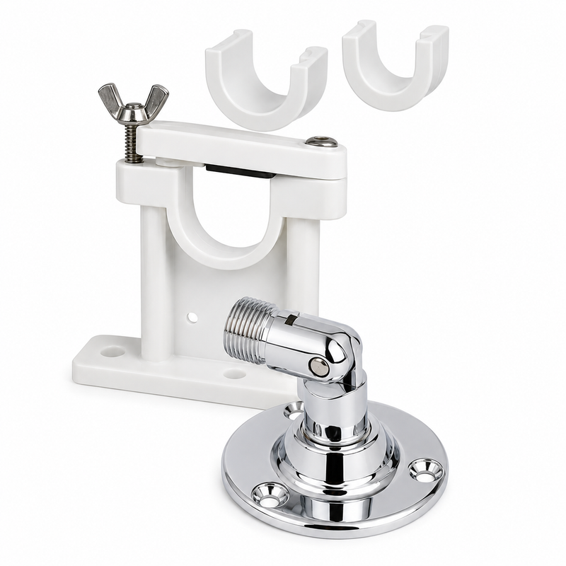 Shakespeare 410-R Deck & Side Swivel Mount Kit for Large-Diameter Antennas