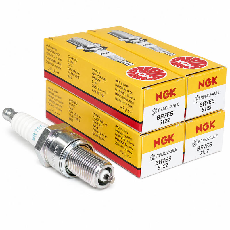 NGK LFR7A Laser Platinum Spark Plug | #92038 | 4-Pack | Honda BF 4-Stroke Outboard