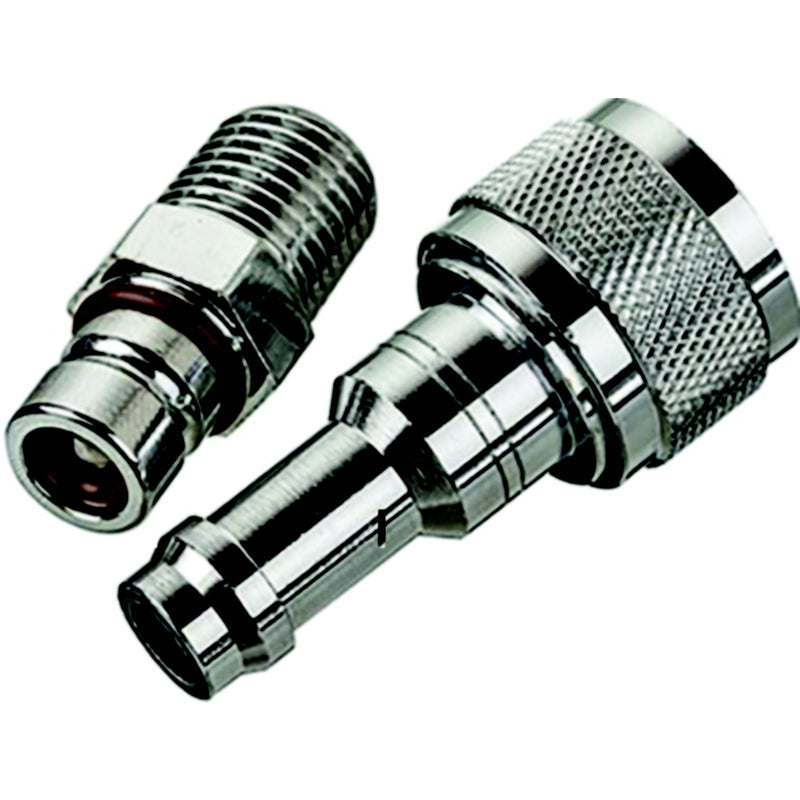 Scepter 11553 Fuel Connector, Quick Universal 3/8" Barb Female 1/4" NPT Male Stainless Steel
