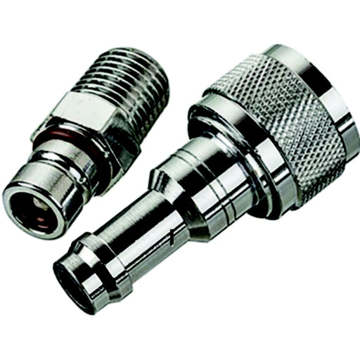 Scepter 11553 Fuel Connector, Quick Universal 3/8" Barb Female 1/4" NPT Male Stainless Steel