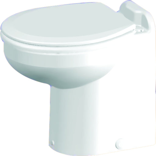 Raritan 221HF012 Marine Elegance™ Straight Back, Pressurized Fresh Water, Low Profile 12V Toilet, White
