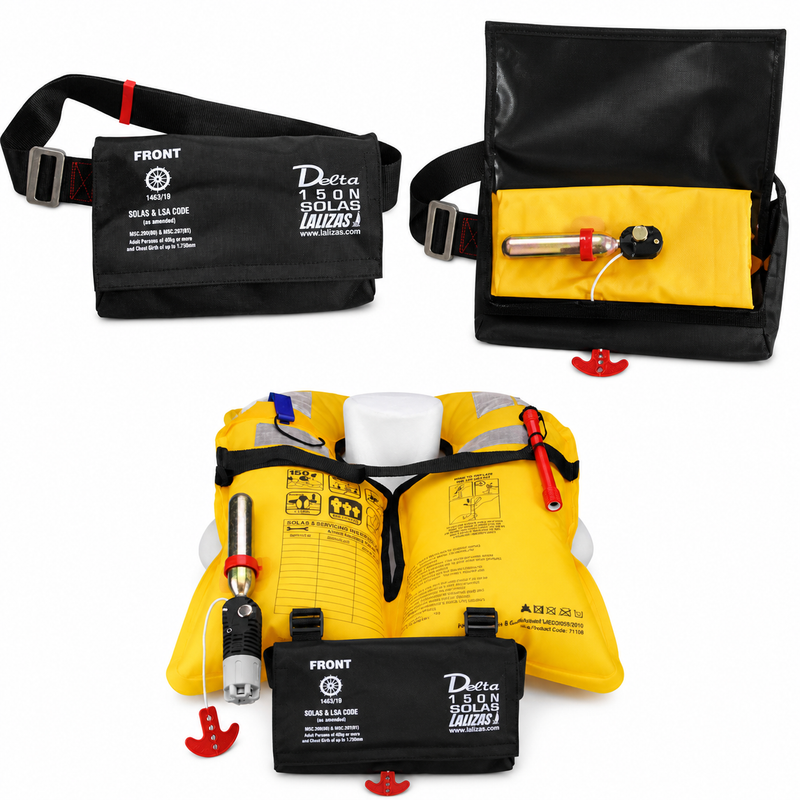 LALIZAS Delta Auto 150N Lifejacket | SOLAS/MED | Belt-Pack | 71108