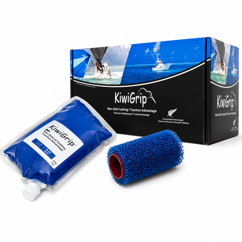 KiwiGrip Non-Skid Deck Coating | Blue | 1 Quart | Rollable Anti-Slip Surface Treatment
