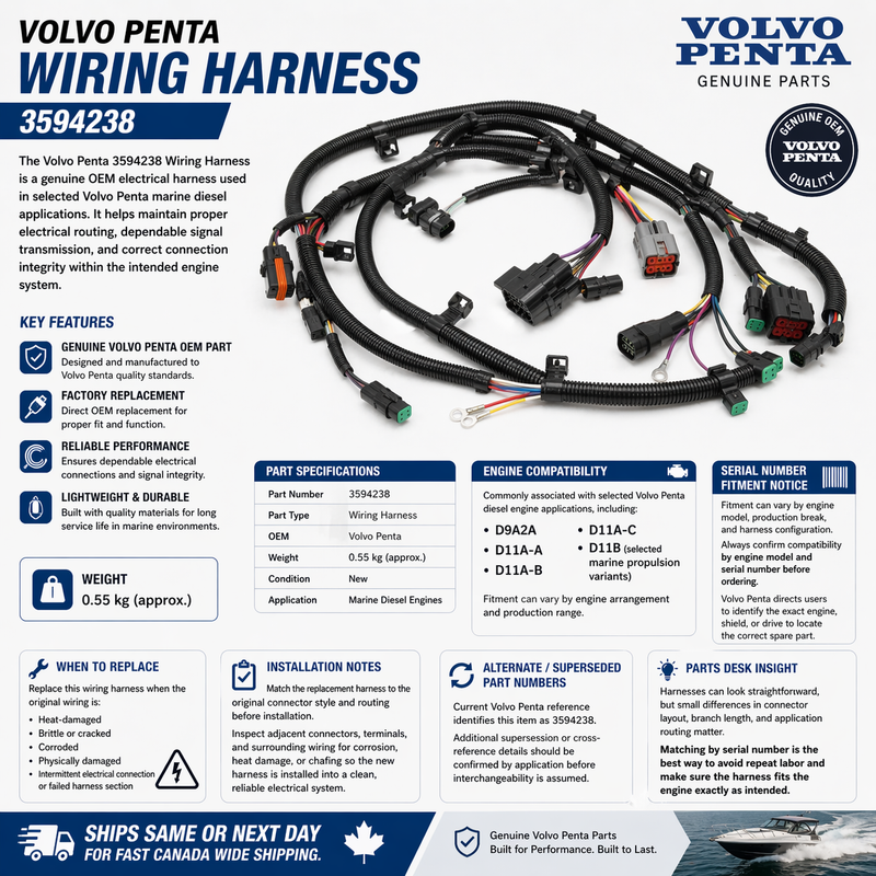 Volvo Penta Wiring Harness 3594238