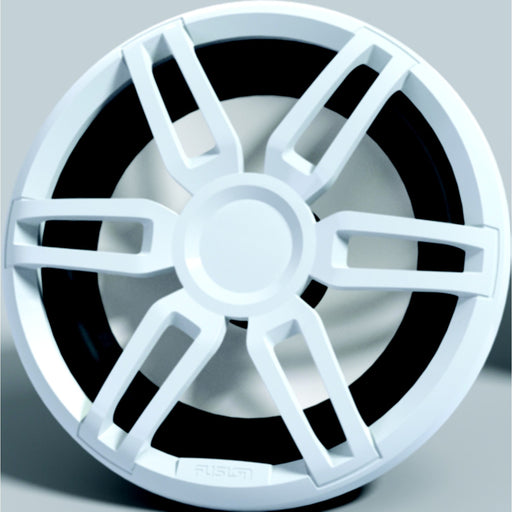 Fusion 0100219820 XS-SL10SPGW Series 10" Marine Subwoofer, LED, Sport White & Grey Grills