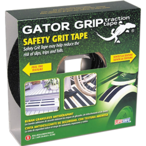 Life Safe RE141 Gator Grip Anti-Slip Safety Grit Tape 1" x 60' Black