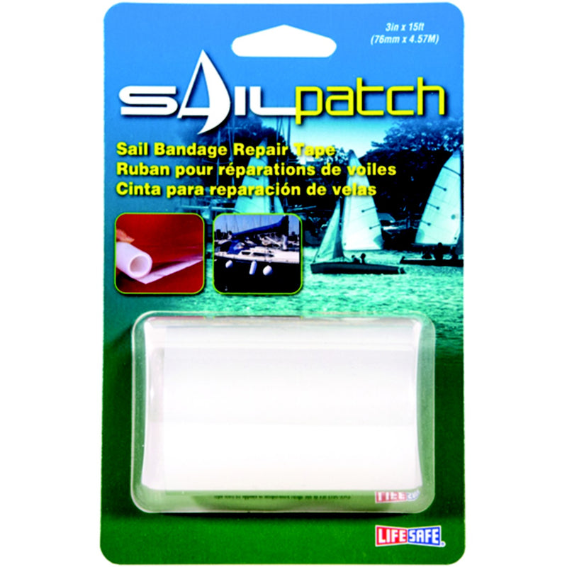 Life Safe Super Clear UV Stablized Sail Patch Repair Tape 3" x 15'