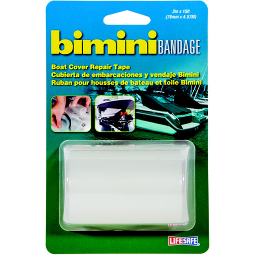 Life Safe Bimini and Boat Cover Repair Tape 3" x 15' - Transparent