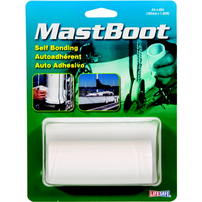 Life Safe RE3940 MastBoot Tape, 4" x 40", White