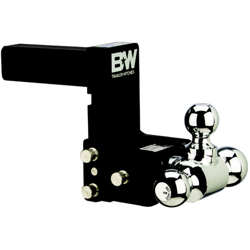B&W TS10048B Trailer Hitches Tow & Stow Tri Ball Receiver Hitch | Fits Standard 2" Receiver