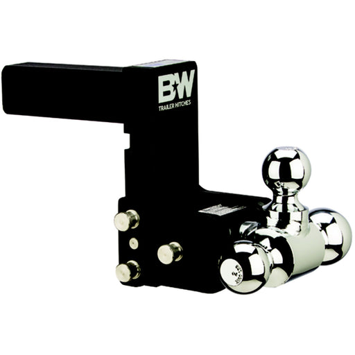 B&W TS10048B Trailer Hitches Tow & Stow Tri Ball Receiver Hitch | Fits Standard 2" Receiver