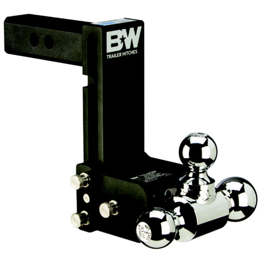 B&W TS10049B Trailer Hitches Tow & Stow Tri Ball Receiver Hitch | Fits Standard 2" Receiver