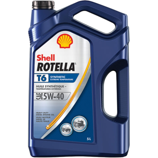 Rotella® T6 synthetic Heavy Duty Engine Oil, 5W40, 5 Liters